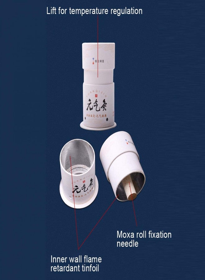 ZJchao 4pcs Smokeless Moxibustion Heating Box, Gentle Moxa Sticks Tube Acupuncture Massage Moxibustion Roll - Image 2